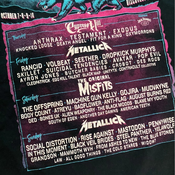 Aftershock Festival 2021 Concert Line Up tee, Double sided graphics, Size Large - Picture 5 of 8